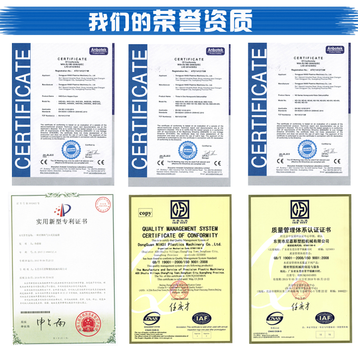 蜂巢式转轮除湿机-塑料颗料除湿机产品参数